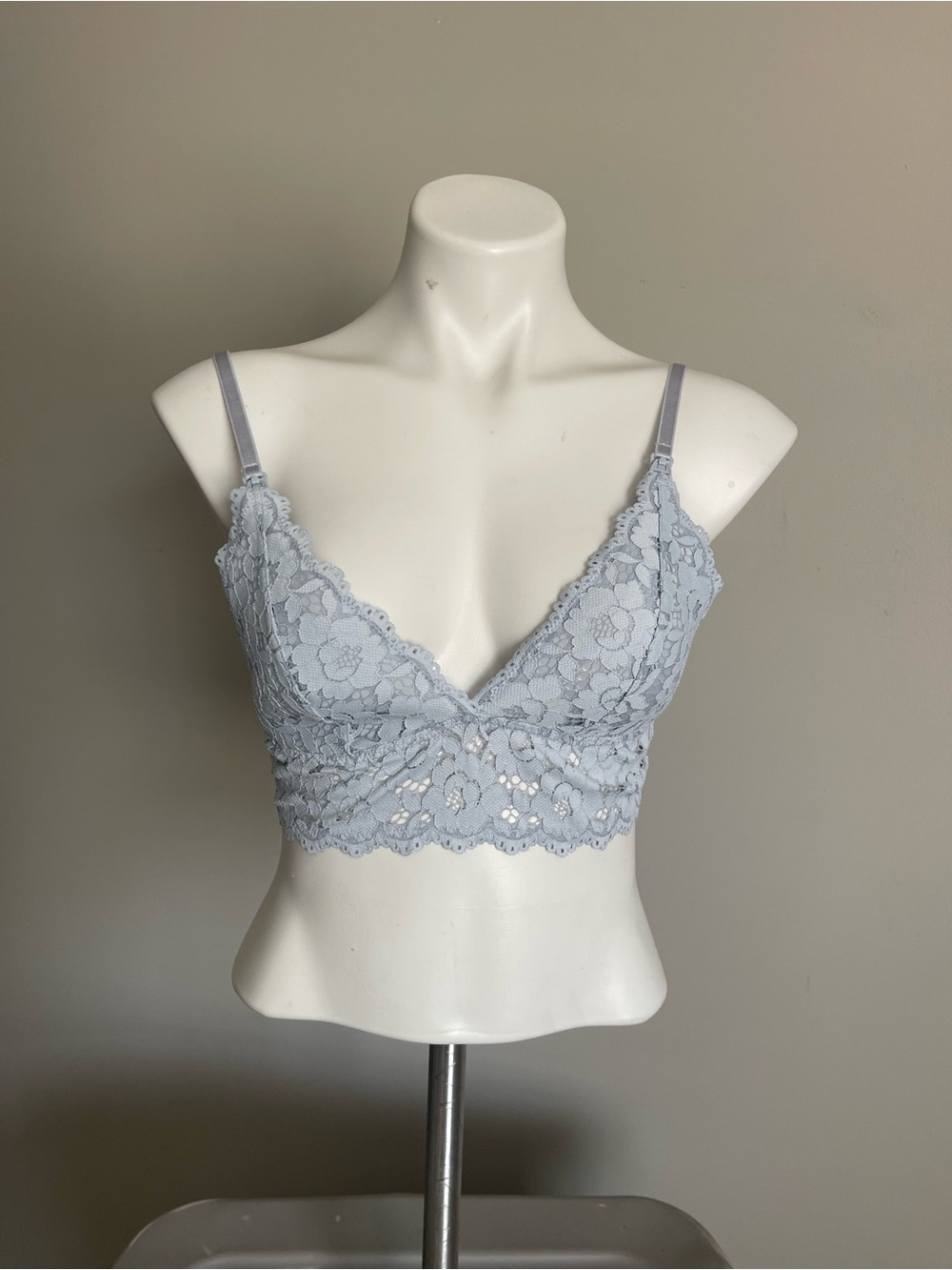 MOMANDA Pale Blue Lace Nursing Bra Sz 34C